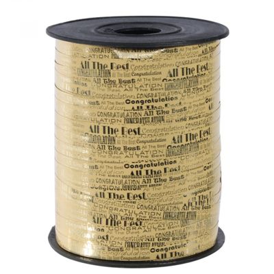 Gold All the Best Curling Ribbon (7mm x 200m)