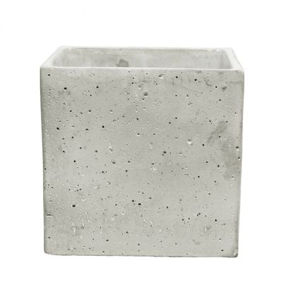 Square Cement Flower Pot (18cm)