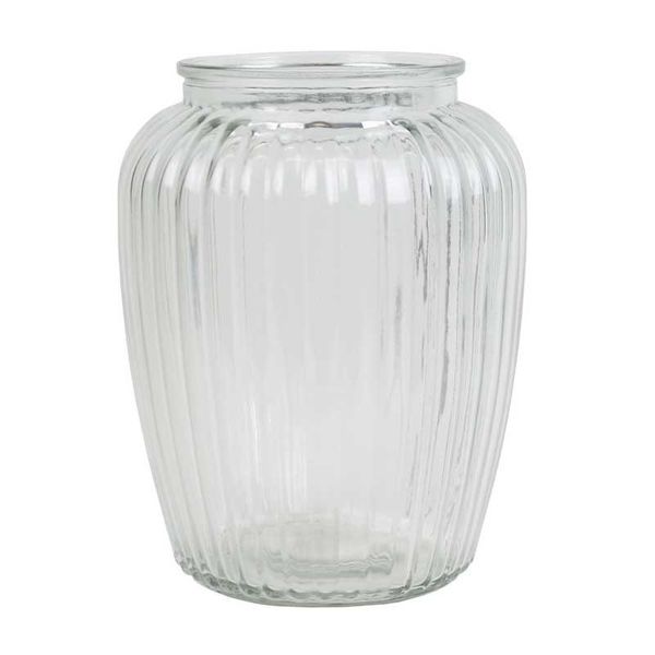 Ribbed Vase (H20cm)
