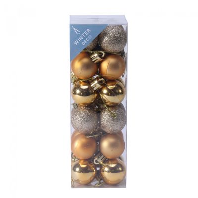 3cm Gold Baubles