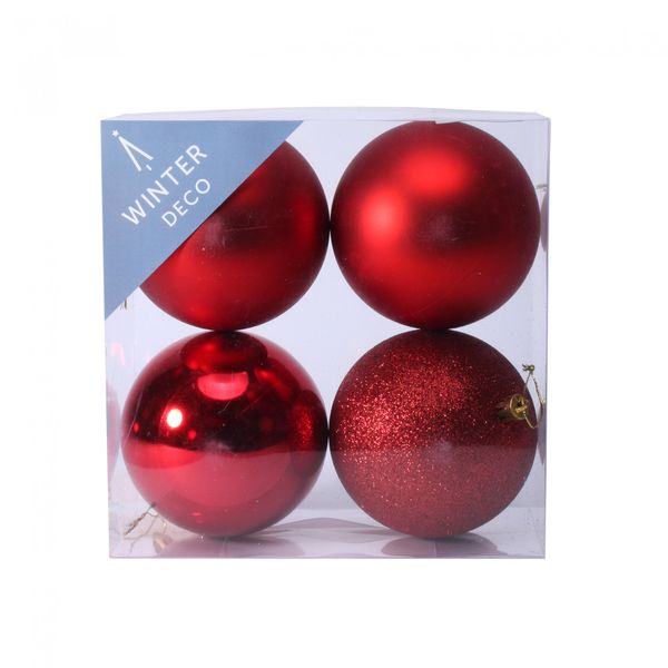 10cm Red Baubles