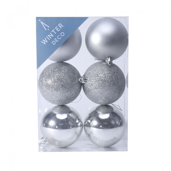 8cm Silver bauble