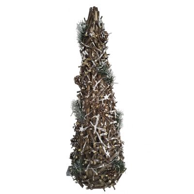 Wooden Christmas Twig Tree with Lights