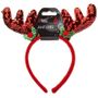 Red Sequin Antlers On Hanging  Card                          