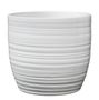 Bergamo Christmas Ceramic Pot - Shiny White 14cm