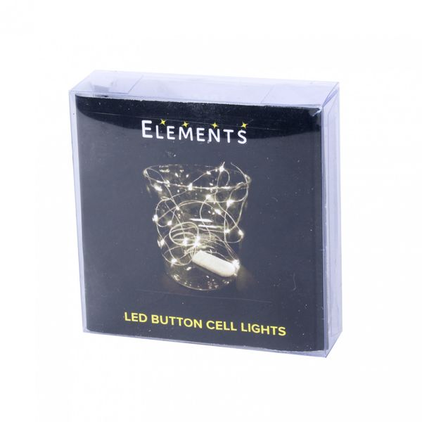 Elements Firefly LED Lights 20 Bulbs Cool White