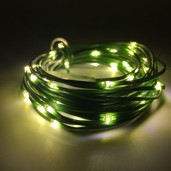  Elements Outdoor Remote Green Wire lights 100 bulbs warm white