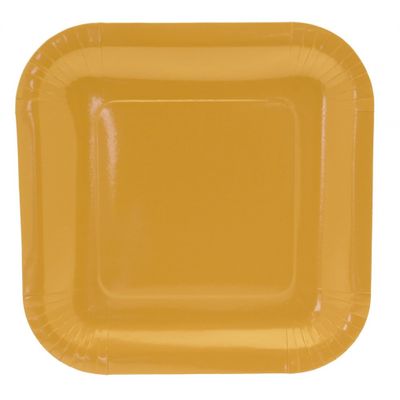 Square Yellow Party Plates