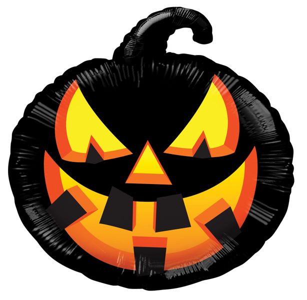 18" Halloween Black Pumpkin