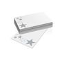 Xmas - Silver Stars (10 Cards 10 Envelopes)