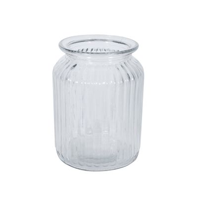 Ribbed Glass Vase (14.5cm)