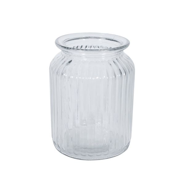 Ribbed Glass Vase (14.5cm)