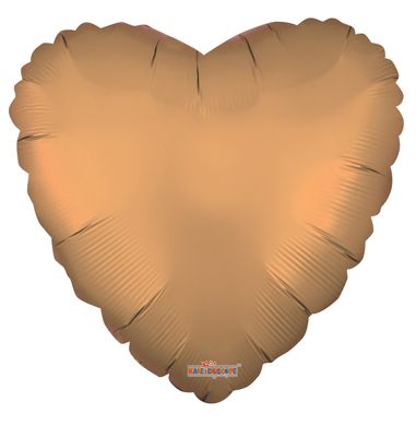 Solid Matt Heart Balloon Gold (18 inch)