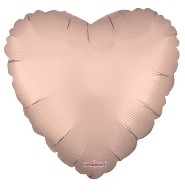 Solid Matt Heart Balloon Rose Gold (18 inch)
