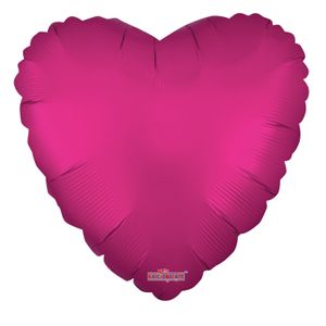 Solid Matt Heart Balloon Hot Pink (18 inch)