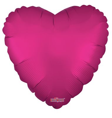 Solid Matt Heart Balloon Hot Pink (18 inch)