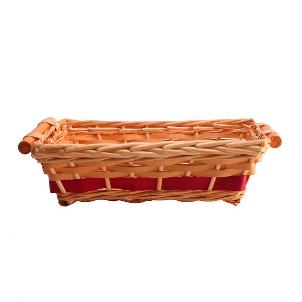 Rectangular Two Tone Red Tray Basket 38cm