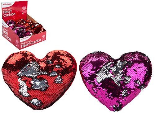 Two Tone Sequin Love Heart