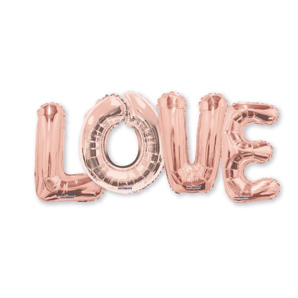 Rose Gold LOVE Balloons