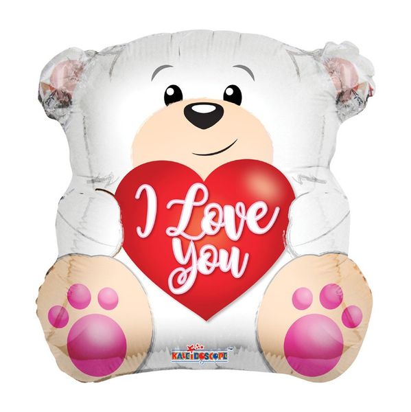 I Love You White Bear Balloon (18 inch)