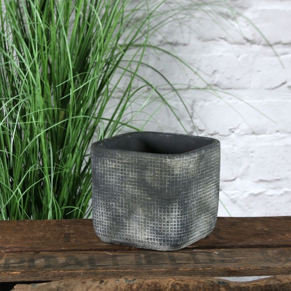 Grey Zen Ceramic Flowerpot 13cm