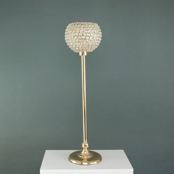 80cm Gold Crystal Effect Globe on Stand