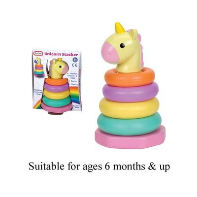 T19237 Colourful Unicorn ring stacker.