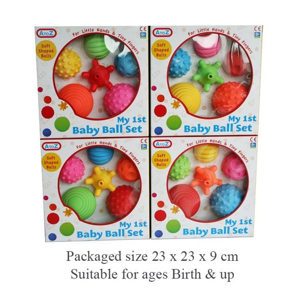 T19394 Six Differently Shaped And Textured Balls