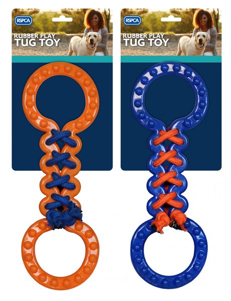 RSPCA rubber play tug toy