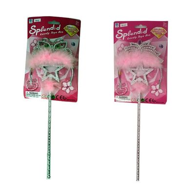 T19556 Wand & Tiara With Fur