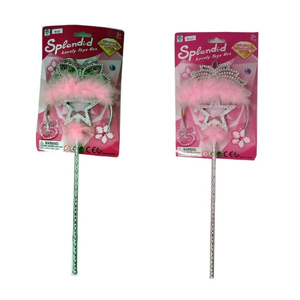 T19556 Wand & Tiara With Fur