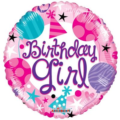 18" Birthday Girl Balloon
