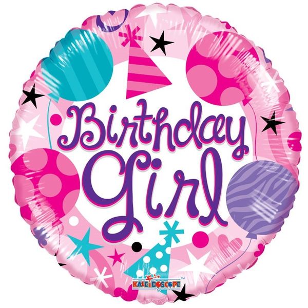 18" Birthday Girl Balloon