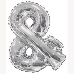 14" Letter Balloon Airfill - & - Silver