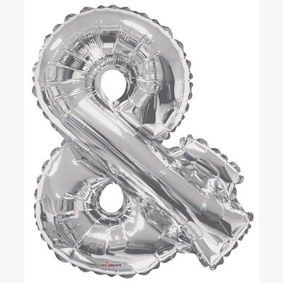 14" Letter Balloon Airfill - & - Silver