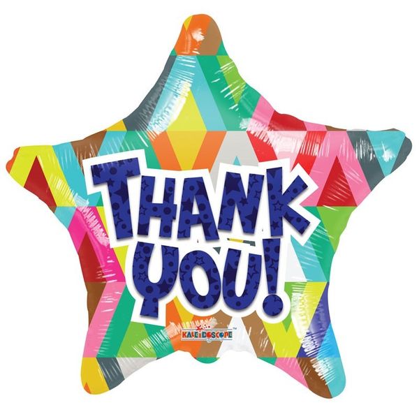 9" Thank You Star- Inflated with Cup and Stick