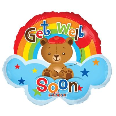 14" Get Well - Rainbow Mini Shape (Air filled)