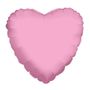 9" Flat Baby Pink Heart - Inflated with Cup and Stick