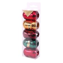 Ribbon Cops Red / Green / Burgundy / Gold in acetate (x5)