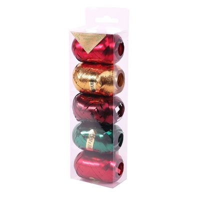 Ribbon Cops Red / Green / Burgundy / Gold in acetate (x5)