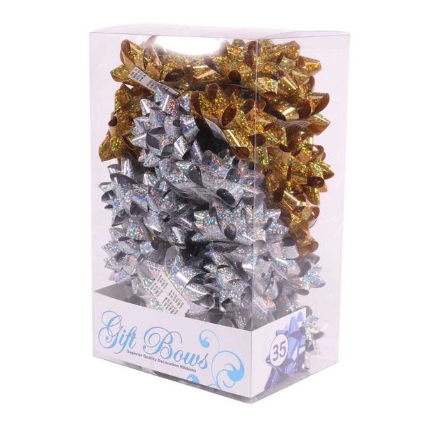 Holographic Gold / Silver Galaxy Bows (x35)