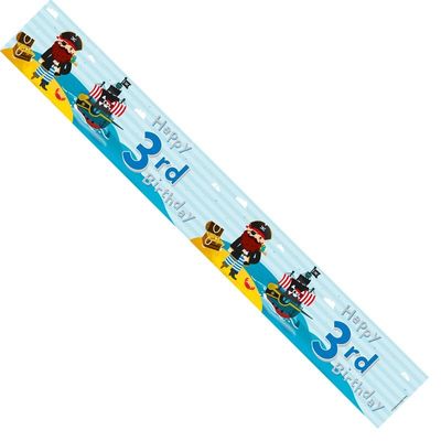 Male 3rd Birthday Banner (pack of 12) (1/48)