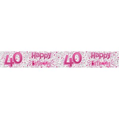 Female 40th Birthday Banner (pack of 12) (1/48)