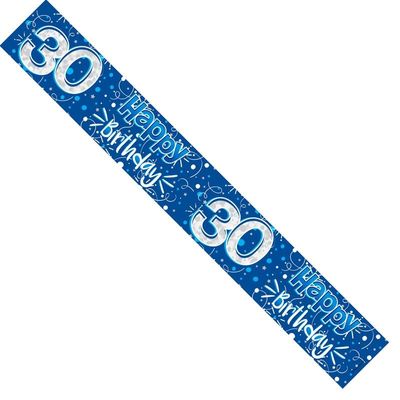 Male 30th Birthday Banner (pack of 12) (1/48)