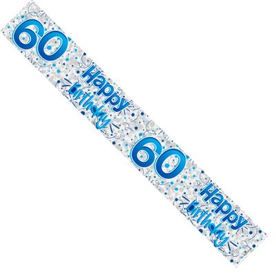 Male 60th Birthday Banner (pack of 12) (1/48)