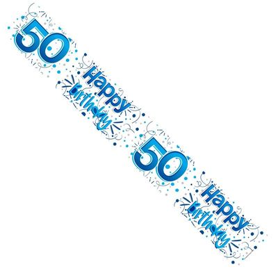 Male 50th Birthday Banner (pack of 12) (1/48)