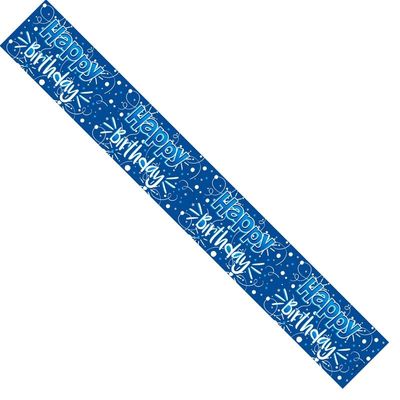 Happy Birthday Blue Banner (pack of 12) (1/48)