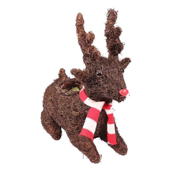 27cm Salim Lying Reindeer Planter (16)