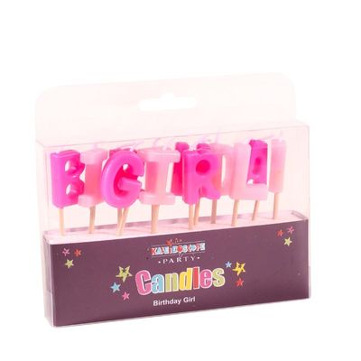 Birthday Girl Pick Candle- Pinks -  Pack of 6 (48)
