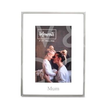 MOMENTS SILVERPLATED WITH MOUNT PHOTO FRAME 4" X 6" MUM